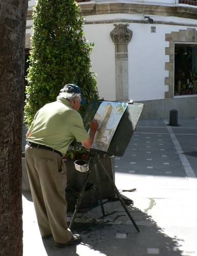 51- Aquarelliste dans la rue 
